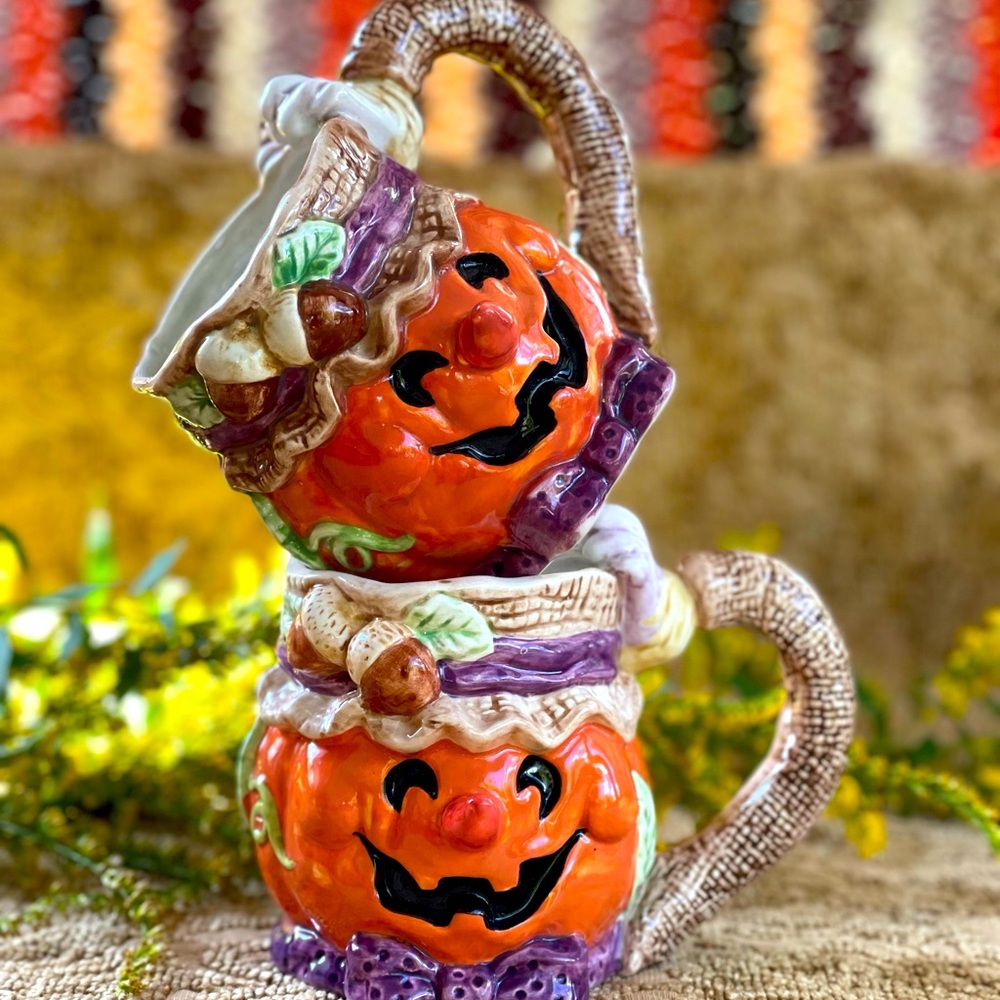 Fitz and Floyd Halloween mugs circa 1997